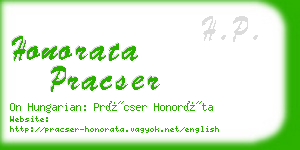 honorata pracser business card